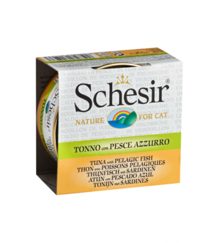 SCHESIR GATO ATUM COM PEIXE AZUL EM CALDO DE PEIXE 70GR